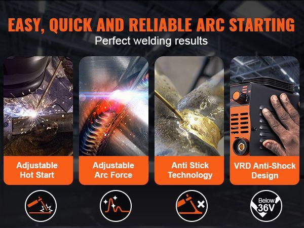 VEVOR ARC Stick Welder 110/220V 120/160A 2in1 Lift TIG Welding Machine Start