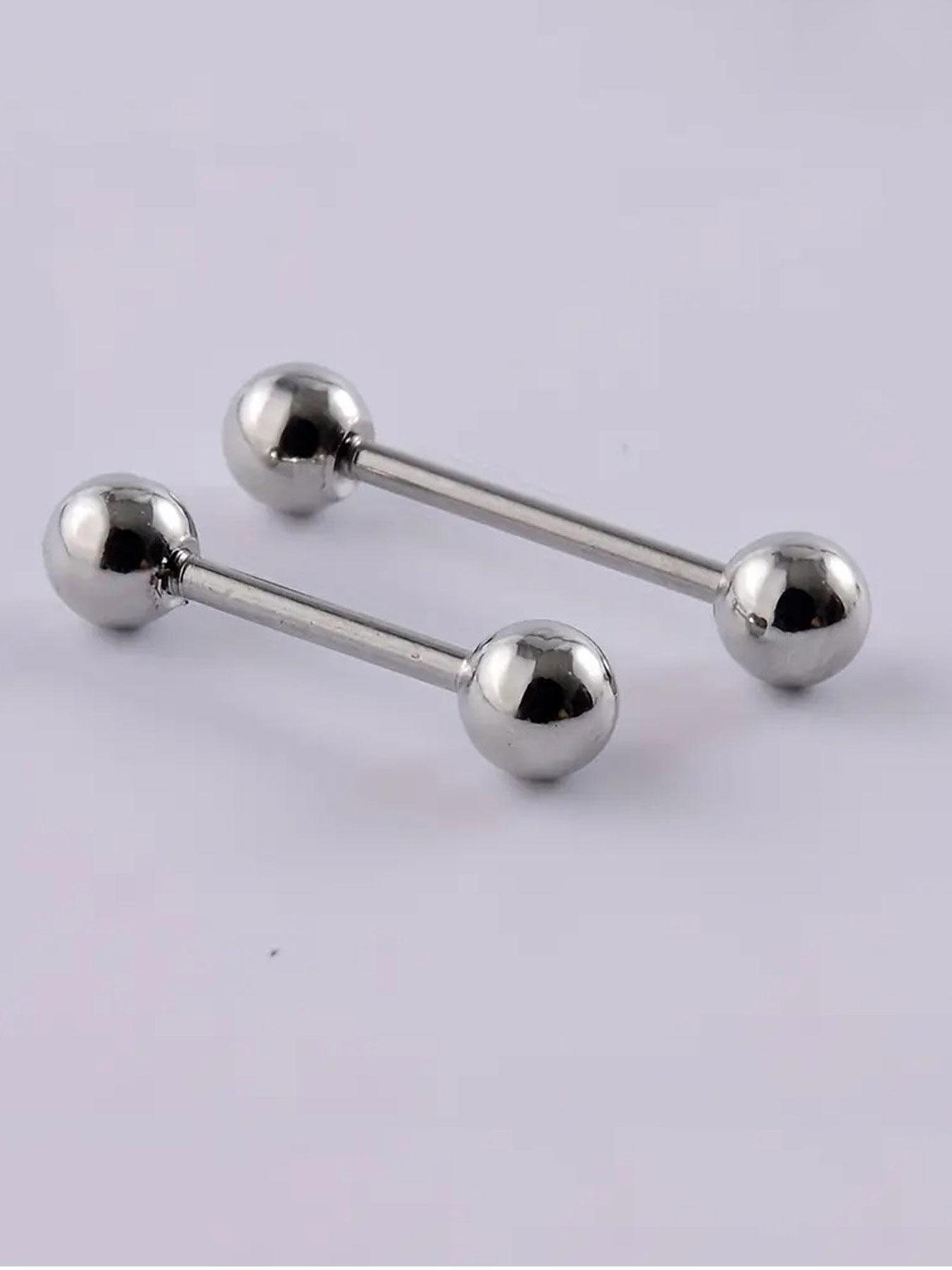 Stainless Steel Ear Ball Studs, 3 Pairs Simple Light Ball Decor Stud Earrings, Helix Earring, Fashion Jewelry for Party, Daily Clothing Decor for Girl, Birthday Gift