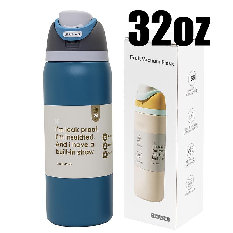 19/24/32oz Vacuum Insulated Thermal Tumbler with Flip Lid, Keeps Drinks Hot 12H/Cold 24H, Leakproof Travel Coffee Mug for Home or Office Desk, Insulated Cup for Indoor Use, Reusable Thermal Mug, Vacuum Flasks, Great Gift for Women, Men and Friends