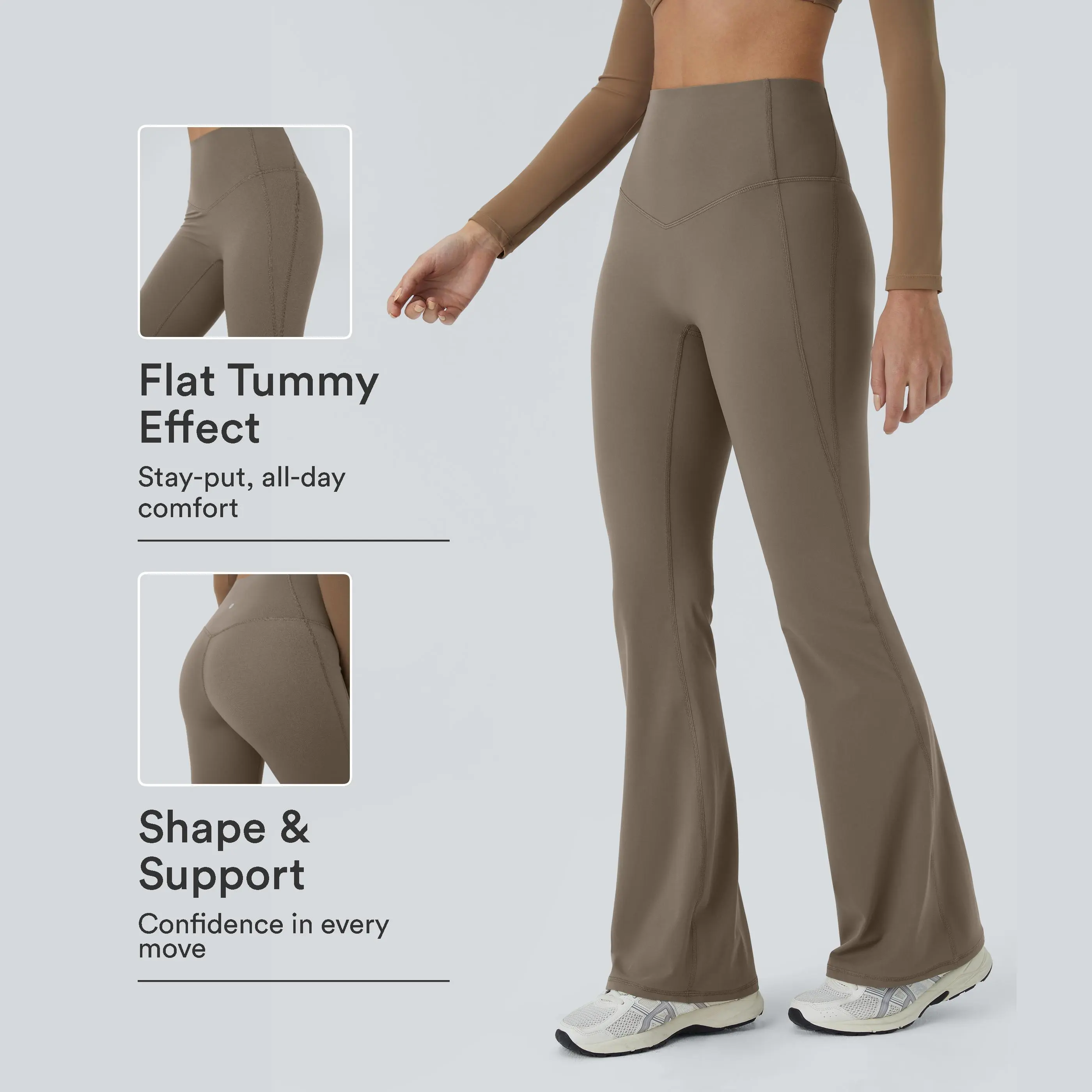 Halara UltraSculpt™ High Waisted Tummy Control Shaping Yoga Flare Leggings