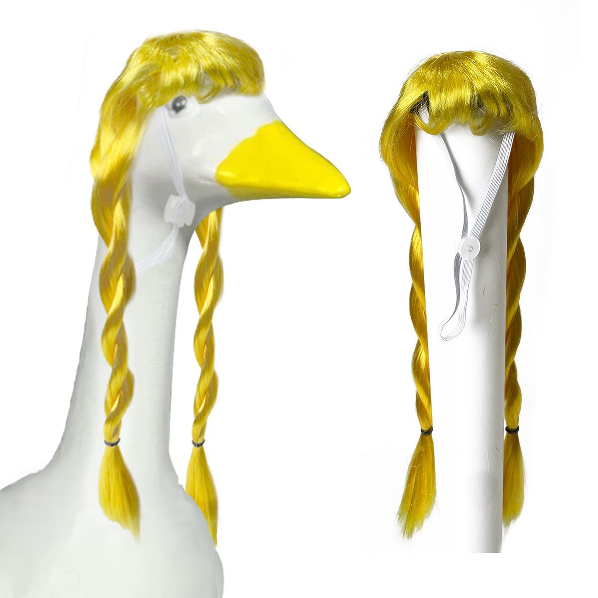 Best-selling handmade crocheted American-style goose wig hat, cute decorative hat, wig headgear Gold Plated Custom Dog Collar portable pu leather tag Reversible Fall Dog Bandanas Breathable Scarf Pumpkin Ghost Pink Candycorn Pet Pattern Set shoes