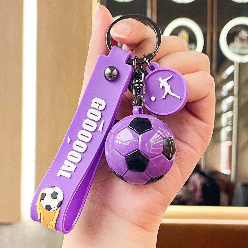 Cartoon Creative Sports Ball Football Keychain for Car, Men's Trendy Exquisite Couple Keychain, Bag Pendant