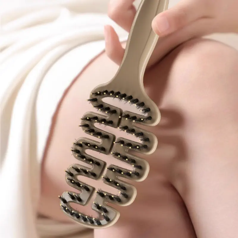 Bristles Comb-Smooth Hair- Anti-static and Good for Hair Styling & Massage-Styling Comb-Pine Tower Comb, Hair Brush Comb