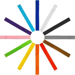 12 Colors Double-Sided Soft Adjustable Puppy Whelping Collars for Litter Identification Band for Newborn Dog Kittens Pet (L)