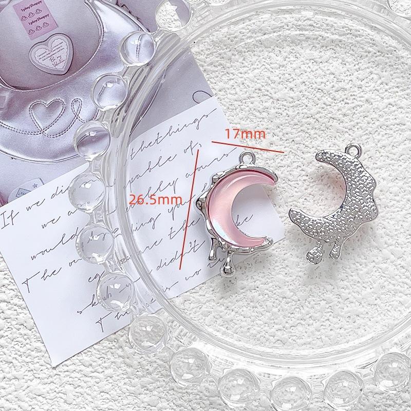 Alloy Sweet Jelly Color Bear Moon Butterfly Pendant DIY Handmade Jewelry Bracelet Necklace Bead Accessories