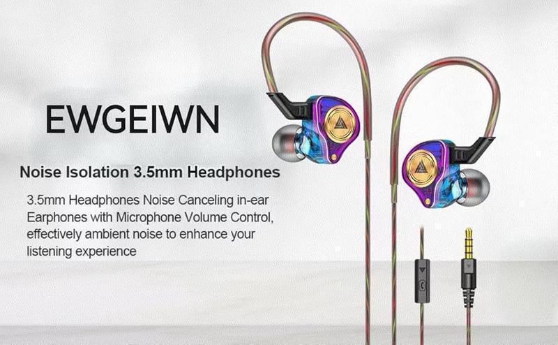 AK3 Wired Earphones with Microphone, In-Ear HiFi Stereo Crystal-Clear Sound, Studio-Quality Audio with Deep Bass & Sparkling Highs, Gaming Headset Headphones for Content Creators Music Gaming Enthusiasts tiktokshopcreatorpicks wired Durable Transparent