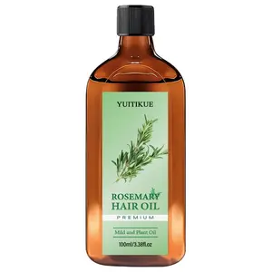 100ML Yuitikue Natural Rosemary Hair Oil, Nourishes Dry Damaged Hair, Improves Split Ends, Calms Scalp, Enhances Shine, Healthy Hair Essence