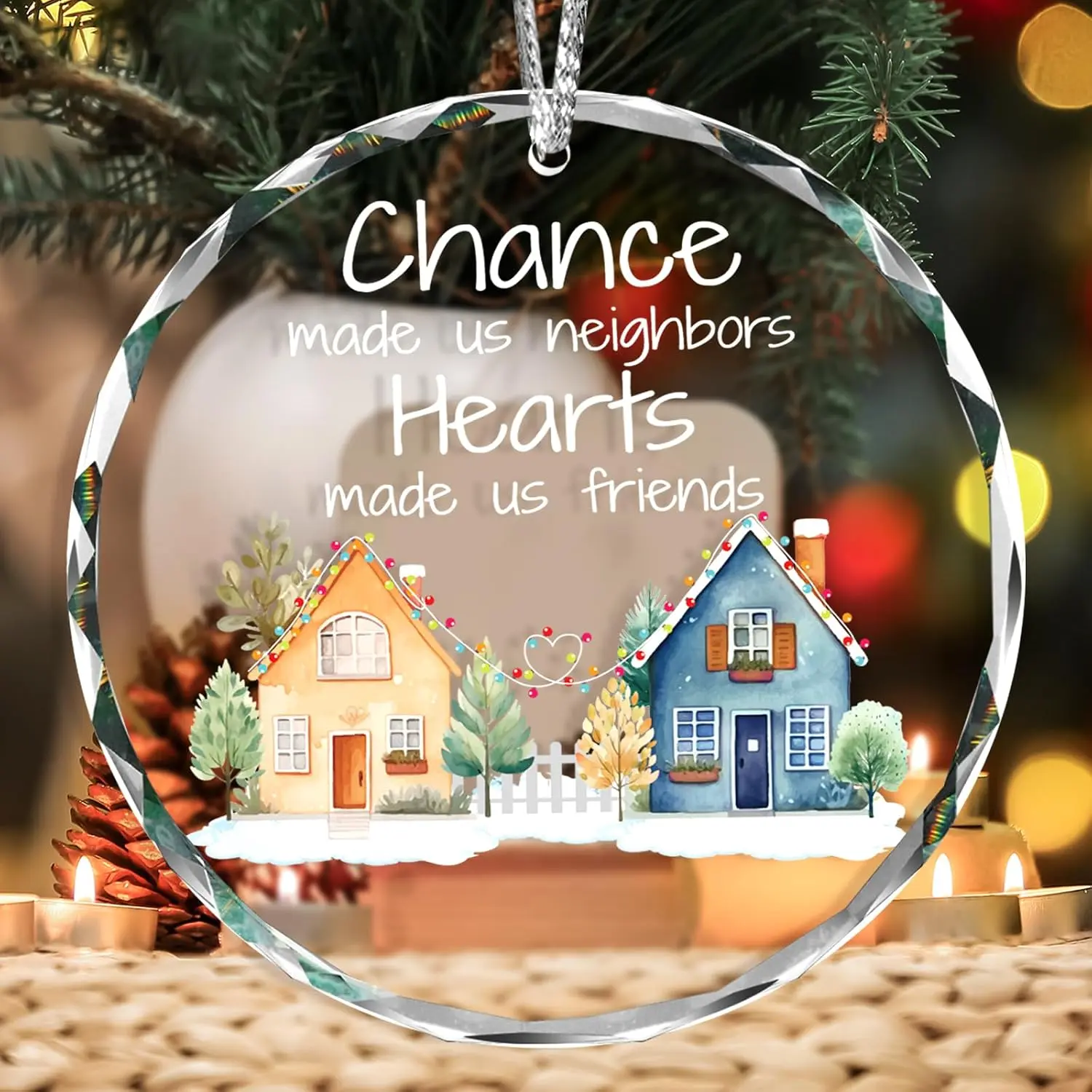 Neighbor  for , Neighbors Christmas Ornament,  for Women Friendship,Christmas Tree Decoration Ornament
