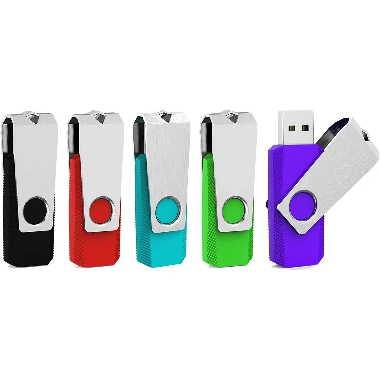64GB Flash Drive 3.0 5 Pack 64GB USB 3.0 Thumb Drive USB Drives 64 GB Jump Drive Memory Stick Multi Pack 64 GB Flash Drives (64G, 5  Colors: Black Red Cyan Green )