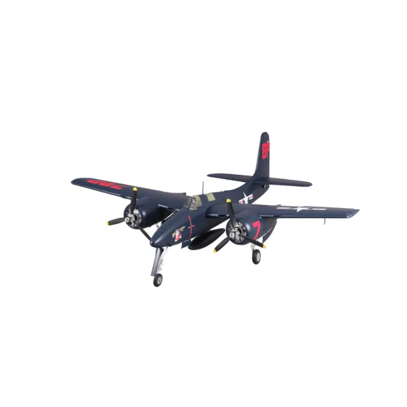 FMS Hobby 1700mm F7F Tigercat Blue PNP RC Airplane - Radio-Controlled Aeroplanes, Remote Control Toy for Model Builders (Transmitter, Receiver, Battery, Charger Not Included)