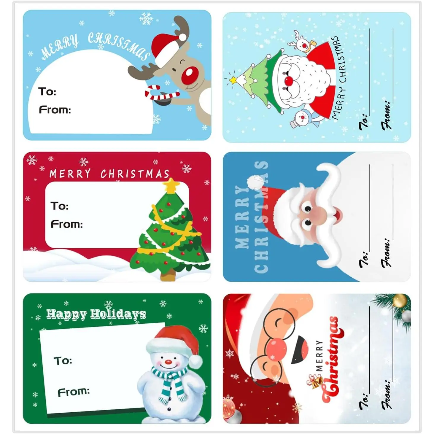 Christmas Stickers, 120 count Christmas Tags, Self-Adhesive  Labels for Wrapping