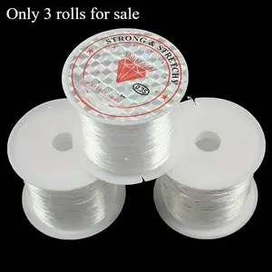 3 rolls of 0.35mm transparent nylon invisible thread suitable for DIY, holiday decorations, and party arrangements, 4500cm / 1771.65 inches, perfect for balloon hanging, jewelry beading, and birthday party decorations | Invisible Thread | Smooth Texture