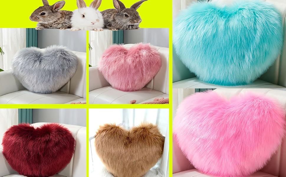 heart-pillow, sofa bed decoration, pillow decoration, room pillow (grey, 11.81inch X 15.74inch)