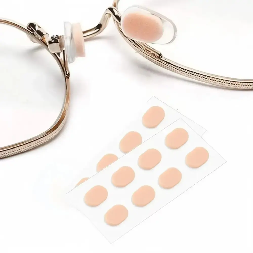 Soft Foam Adhesive Nose Pads, 8 Pairs of 1.0mm Skin Tone Cushions for a Comfortable Anti-Slip Grip on Plastic & Metal Eyeglasses