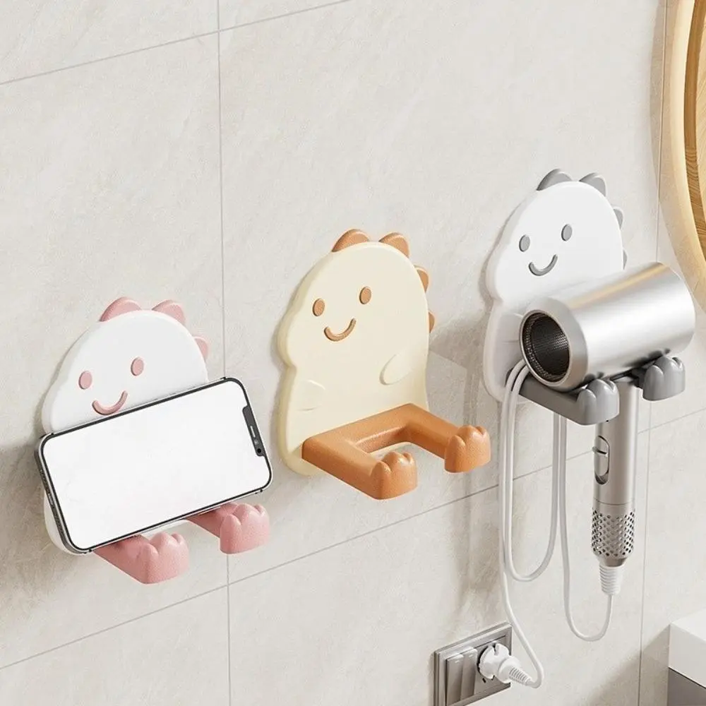 No Drill Wall Mounted Hair Dryer Storage Rack, Heavy Load-Bearing Stable Hair Dryer Holder, Simple Practical Bathroom Organizer for Hair Dryer & Bathroom Beauty Accessories