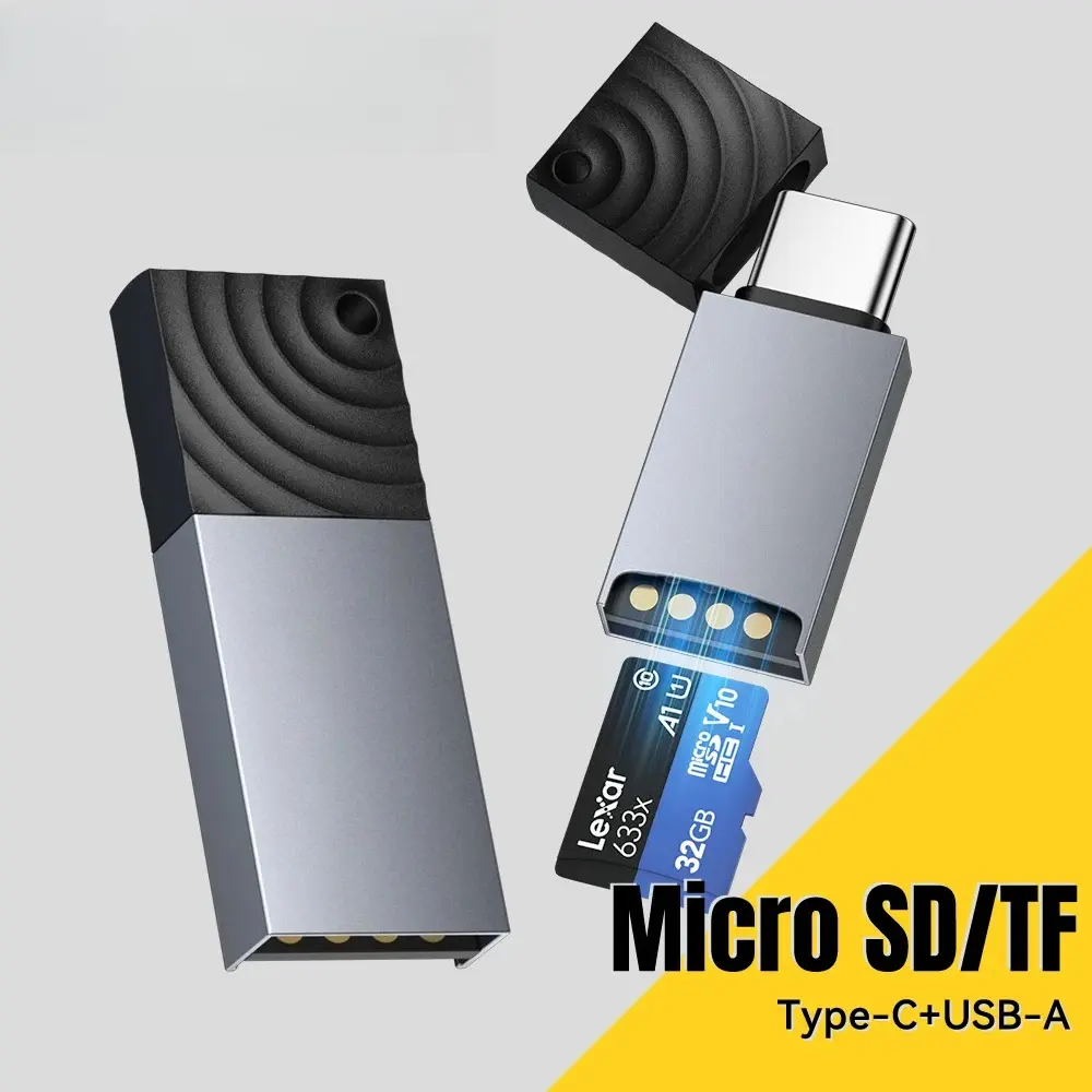 2-in-1 TF SD card reader USB 2.0 memory card adapter smart high-speed card reader converter suitable for computer notebook accessories