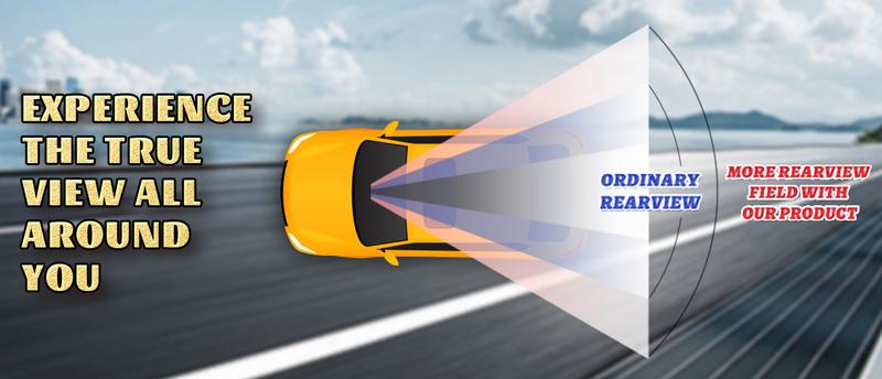 11.81" Panoramic Convex Rearview Mirror |   Interior Clip-On Wide Angle for Effective Blind Spot Reduction |   HD Visibility, Universal Fit for Car/SUV/Trucks