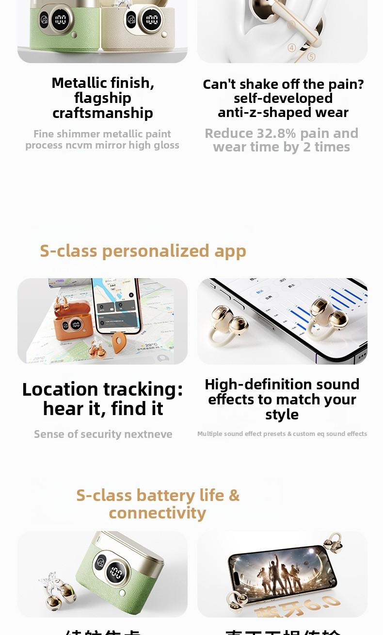 2026 Hot-Selling Retro Camera Style Bluetooth Earphones, True Wireless Clip-On, High-Quality Sound, Noise Reduction for Calls, Compact and Portable