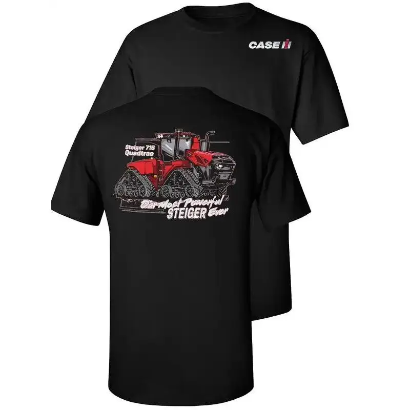 Graphic T-Shirt for Men, Powerful Farm Tractor Design, Casual Short Sleeve 100% Cotton Top, Made in USA