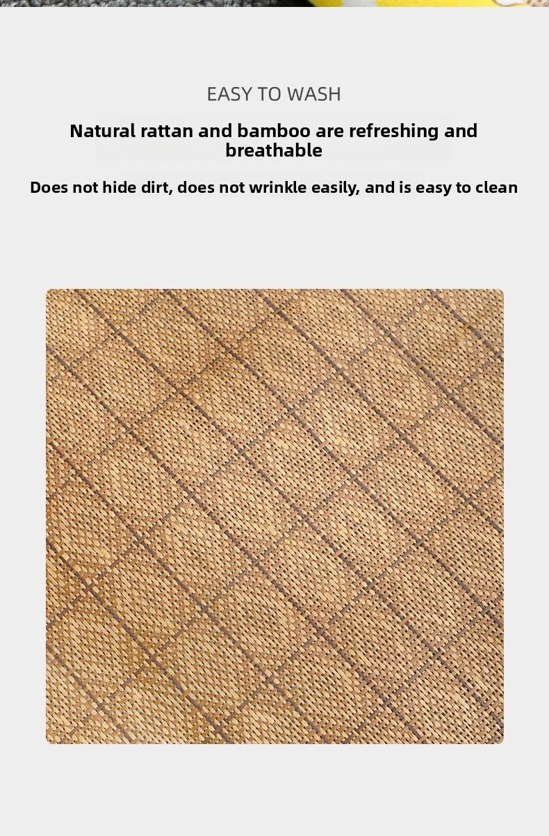 SoPets Cooling Pet Bed Mat for Summer Breathable Hemp Dog Bed with Non Slip Bottom Square Dog Crate Pad for All Seasons Indoor Outdoor Use