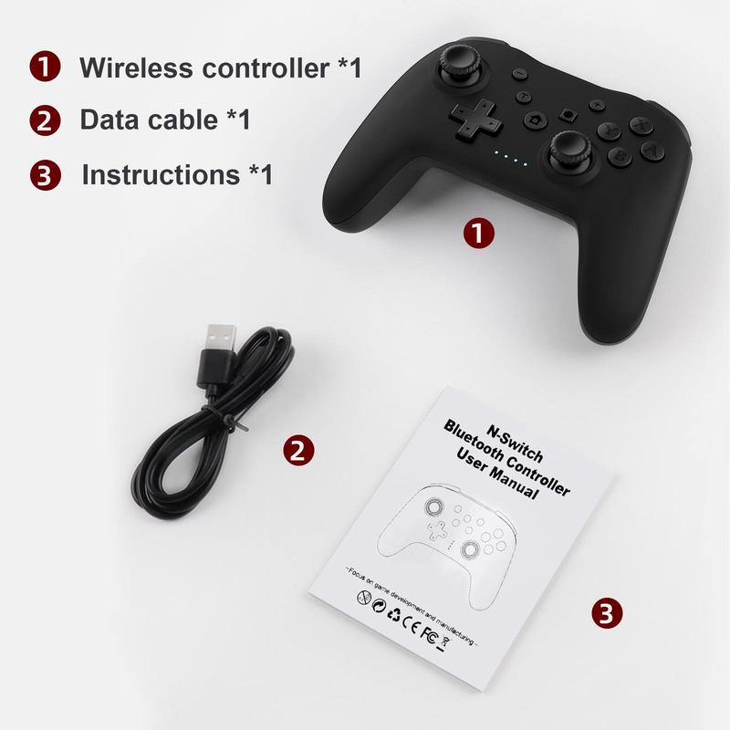 Wireless Controller, BT Gamepad, Esports Controller, Wireless Joystick for Nintendo Switch PC PS3 TV