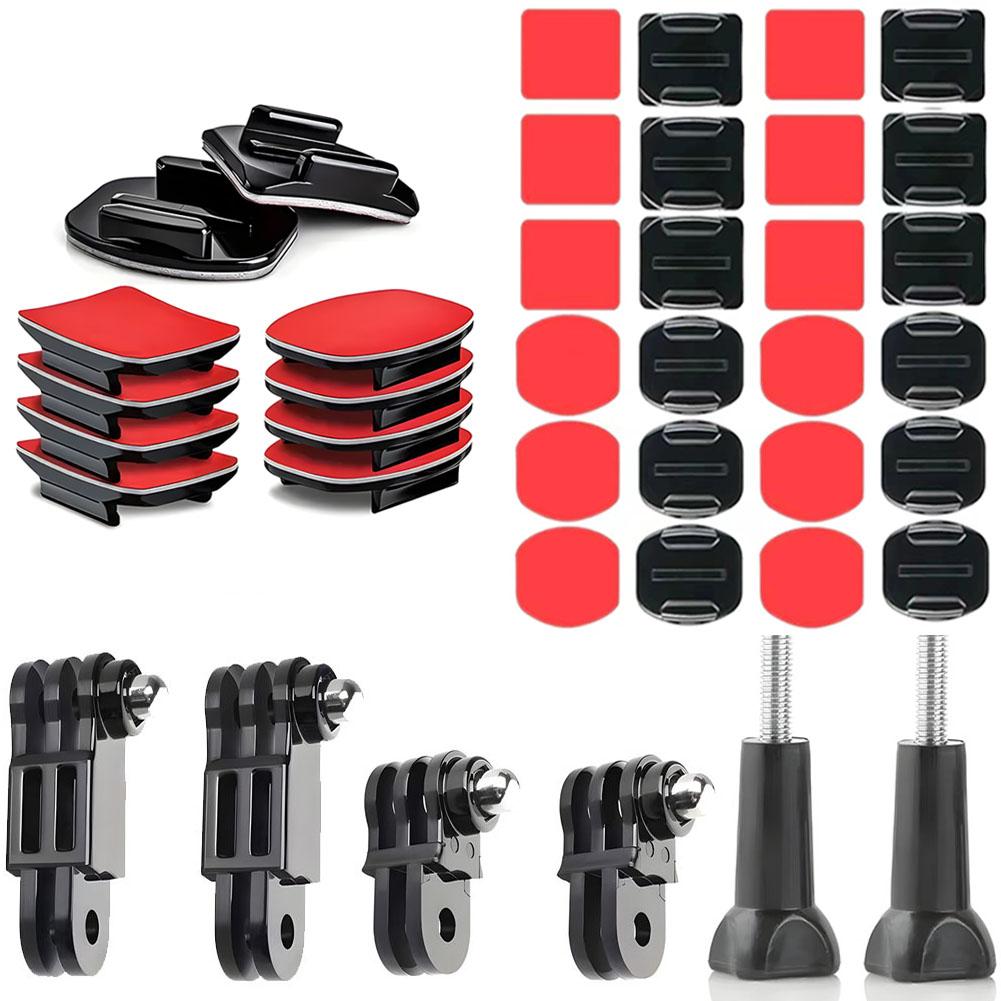 Camera Helmet Adhesive Sticky Flat Curved Mounts Adjustable Pivot Arm For GoPro Hero Insta360 DJI Osmo Action Camera Accessories