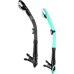 Diving Dry Snorkel for Adult & Youth - Snorkeling Gear with Top Dry Valve,  for Snorkeling, Freediving, Swimming and Scuba Diving