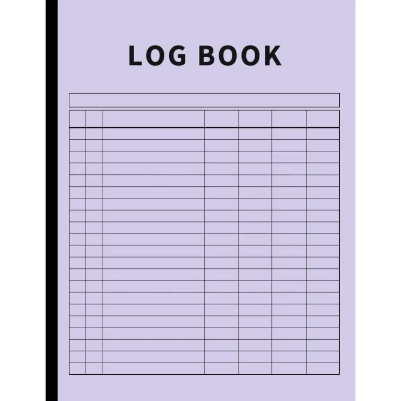 Log Book: Large Multipurpose with 7 Columns to Track Daily Activity, Time, Inventory and Equipment, Income and Expenses, Mileage, Orders, Donations, Debit and Credit, or Visitors (Clove ) - Paperback