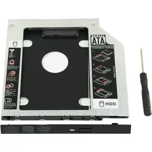 9.5mm SATA to SATA 2nd SSD HDD Hard Drive  Adapter Tray Enclosures for    ThinkPad  Gateway    MSI Laptop
