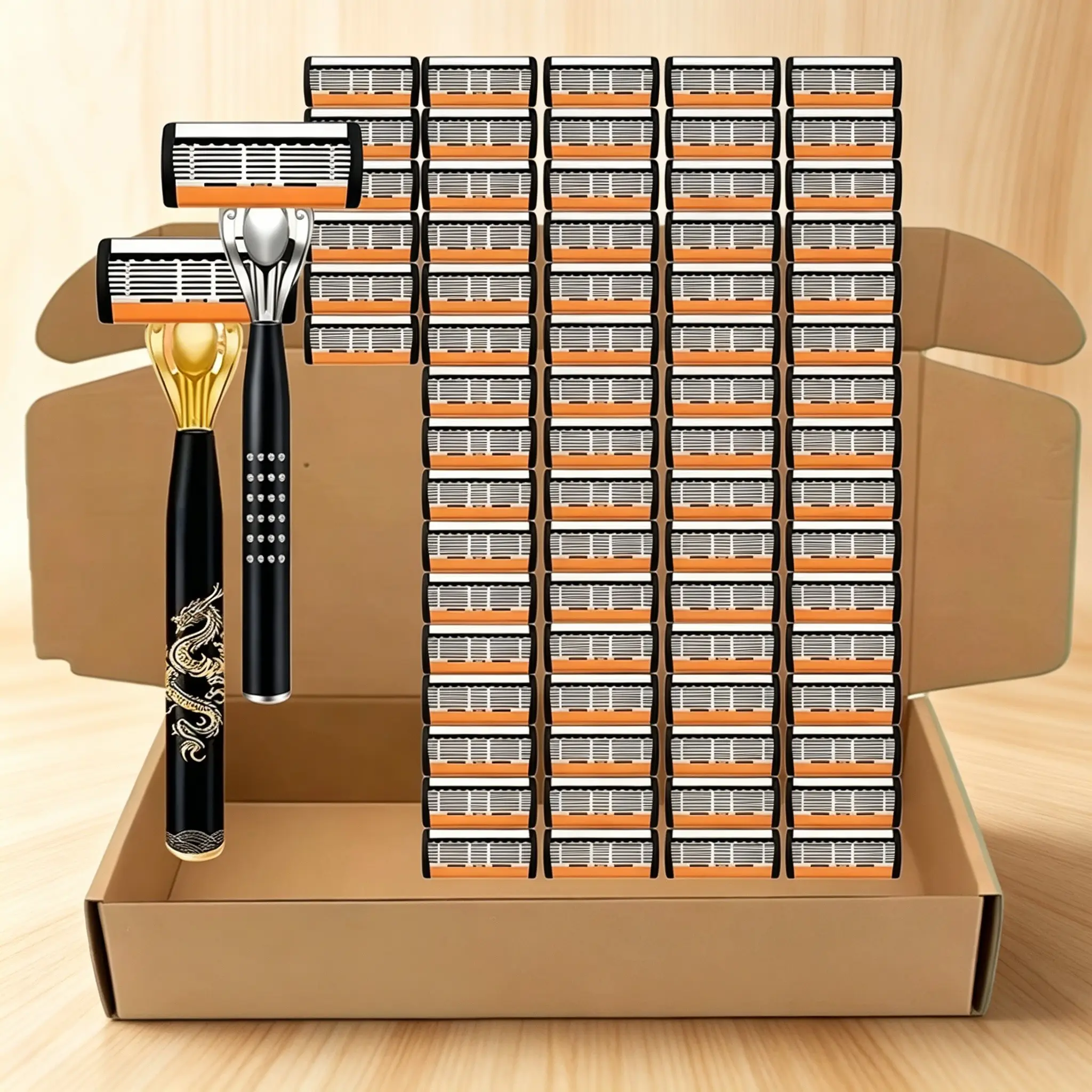 This classic men's razor features 72 sharp and durable Stainless Steel blades, and its advanced design ensures a safe and smooth shaving experience. It comes with two non-slip handles, making it an ideal gift for holidays and Valentine's Day.