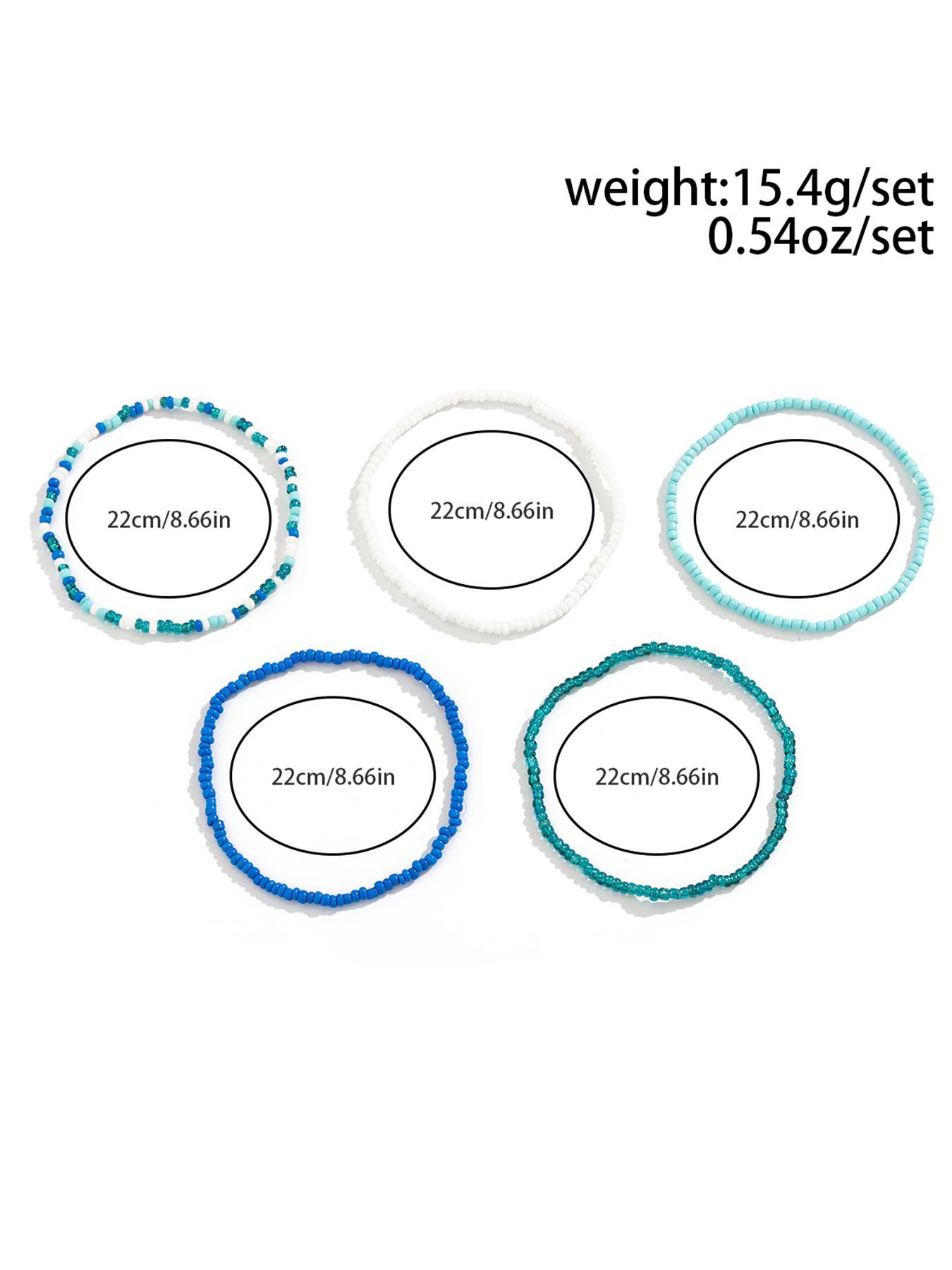 Boho Style, Boho Chic Beaded Decoration Colorful Anklet for Women & Girls, Teenage Girl Jewellery Accessories, Gifts for Girlfriend, Fashion Decoration Jewelry for Party, Daily Clothing Decor, Daily Wear