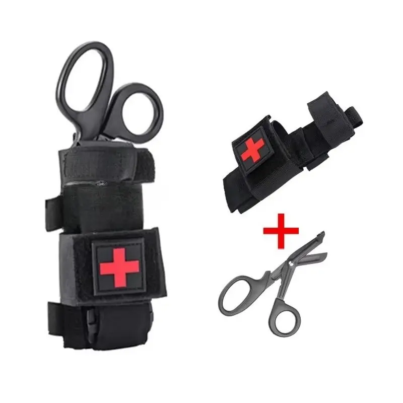 Tactical Cloth Tourniquet Holder and Utility Pouch, MOLLE Compatible for Waist-Mounted Outdoor IFAK and Trauma Kits