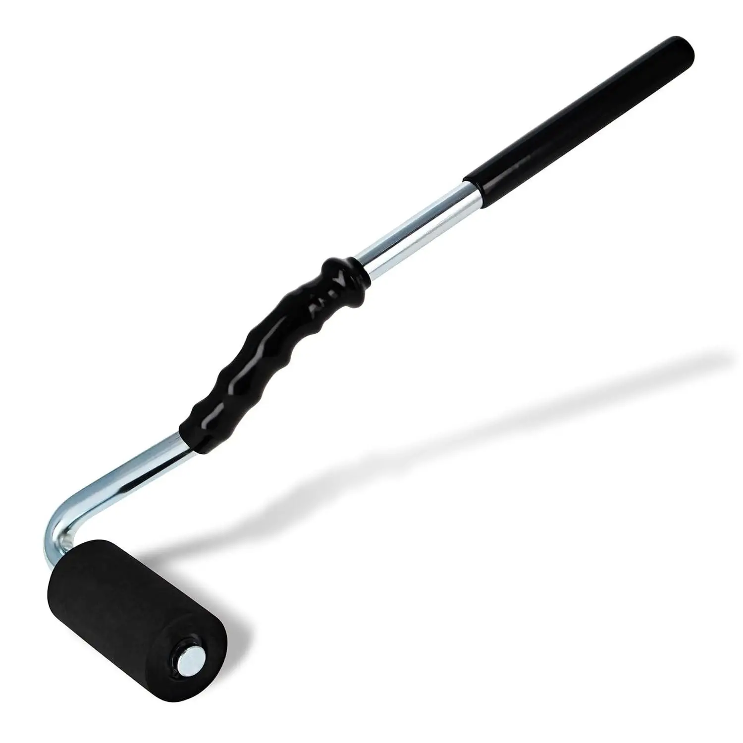 Heavy-Duty High-Pressure Rubber J-Roller with Curved Handle and Solid Hard Roller for Laminate Flooring & Veneer Glue