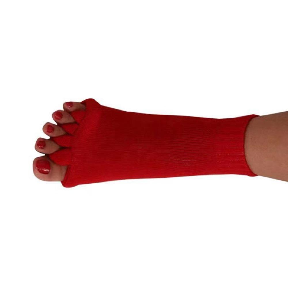 Japanese yoga summer five-finger socks sub-toe socks, toe socks, men's and women's medium tube socks, color massage five-toe socks