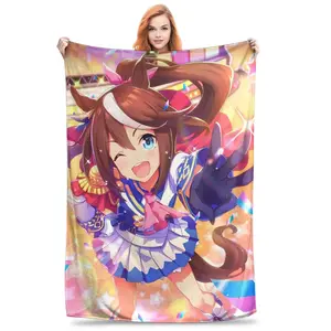 Uma Musume Pretty Derby Flannel Blanket – Soft Cozy Plush Throw for Home, Car, and Comfort Use