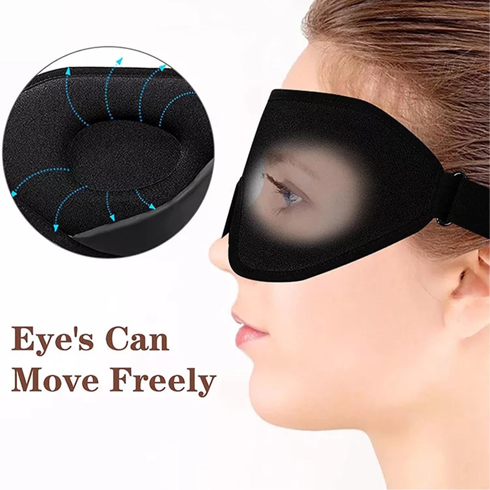 3D Sleep Mask Blindfold Sleeping Aid Eye Mask Soft 99% Slaapmasker Foam Blockout Memory Mask Face Cover Light Eyeshade Eye X8F1