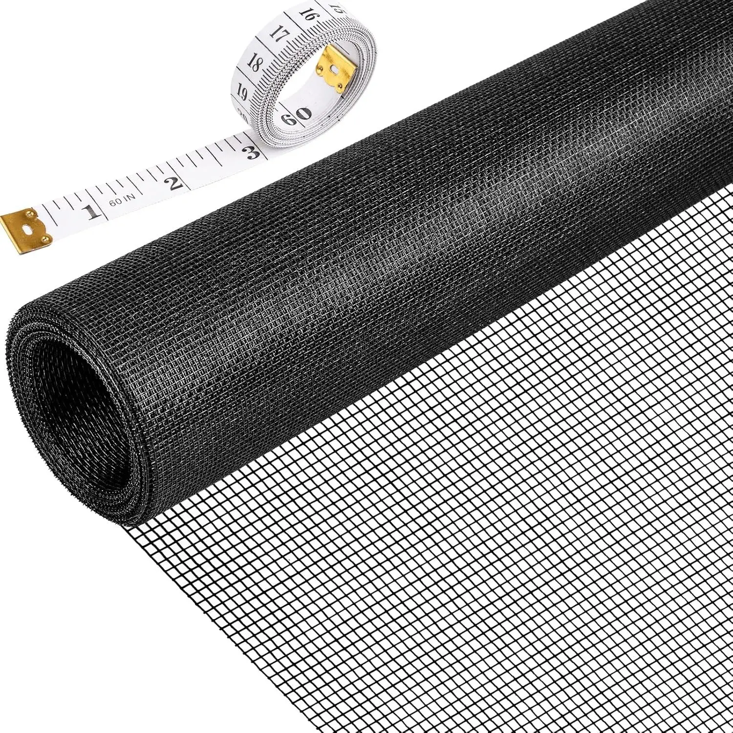 48" x 102" Fiberglass Window Screen Mesh Replacement with Ruler – Durable Screen Repair Kit for Patio, Porch, Sliding Doors, House Windows, Pool & Pet ProtectionGift