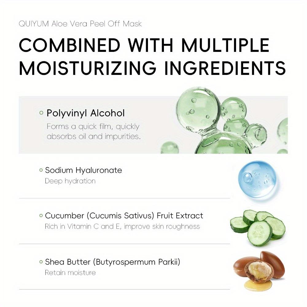 Aloe Vera Peel-Off Jelly Face Mask, Exfoliating Hydro Jelly Masks for Facials