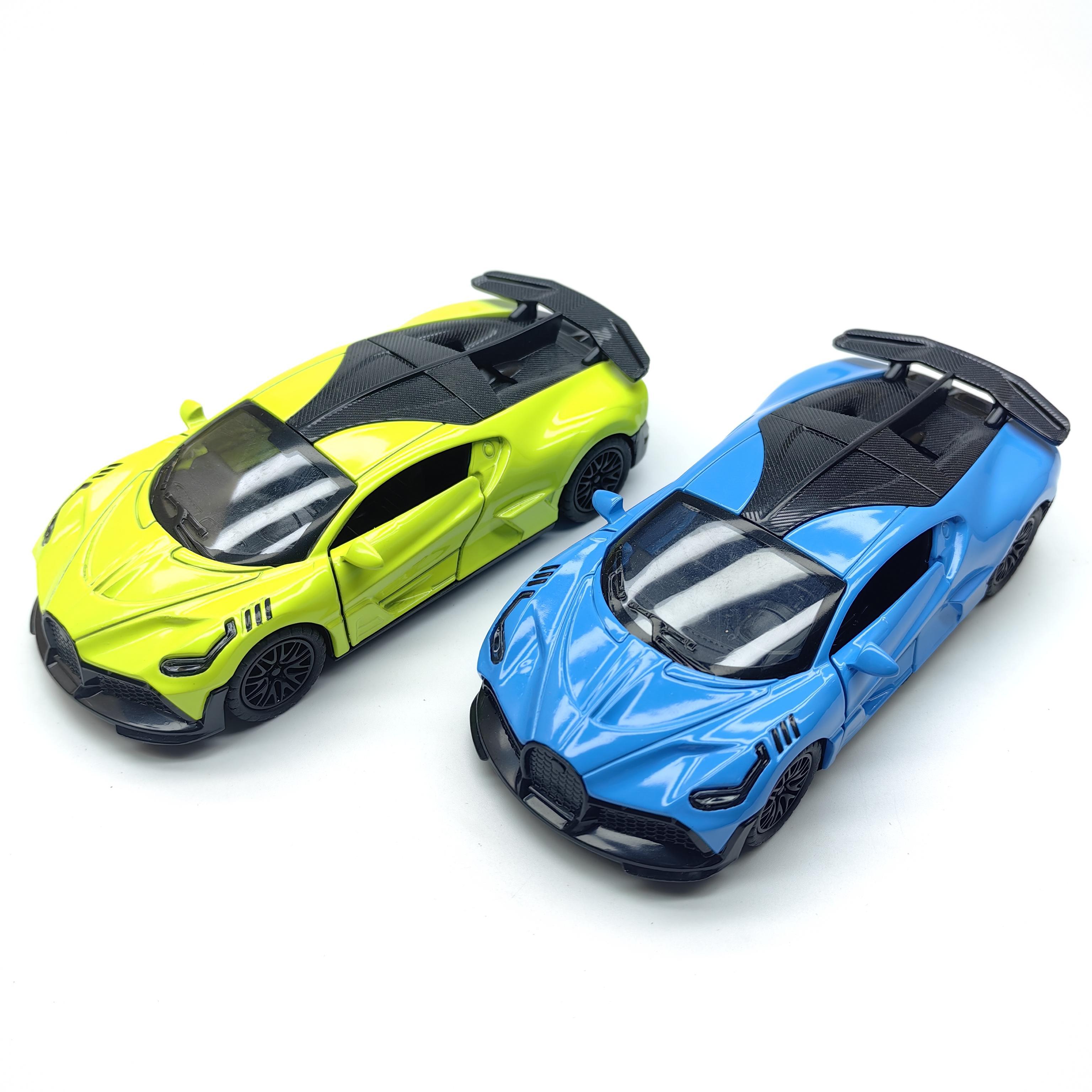 Realistic alloy sports car model, a children's toy car with pull-back function and openable doors, suitable for boys