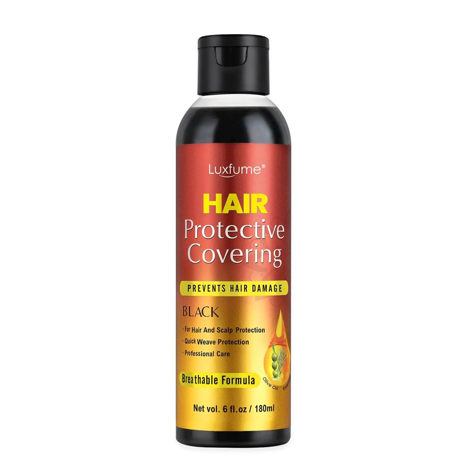 Quick Weave Protective Shield Quick Dry Weave Glue Hair Protective Liquid Cap for Hair and Scalp Protection Easy to Apply Comfortable 6oz Black