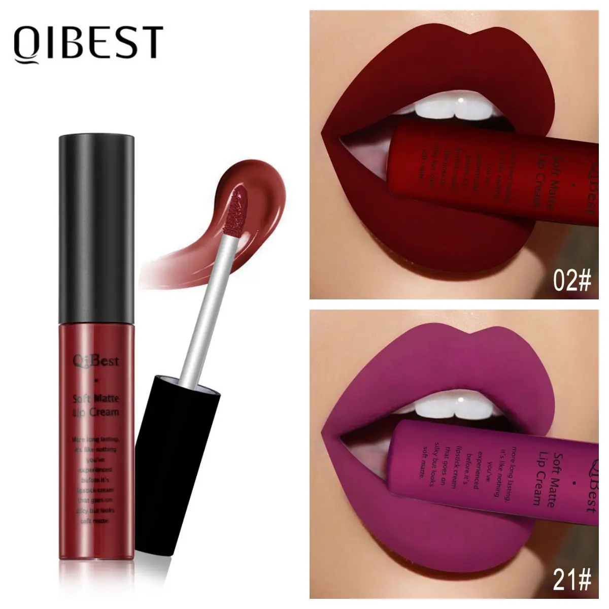Matte Lip Glaze, Long-Lasting SPF Coverage, 25 Colors Available, Non-Staining Liquid Lip Gloss, Perfect for All Skin Tones, Lip Products