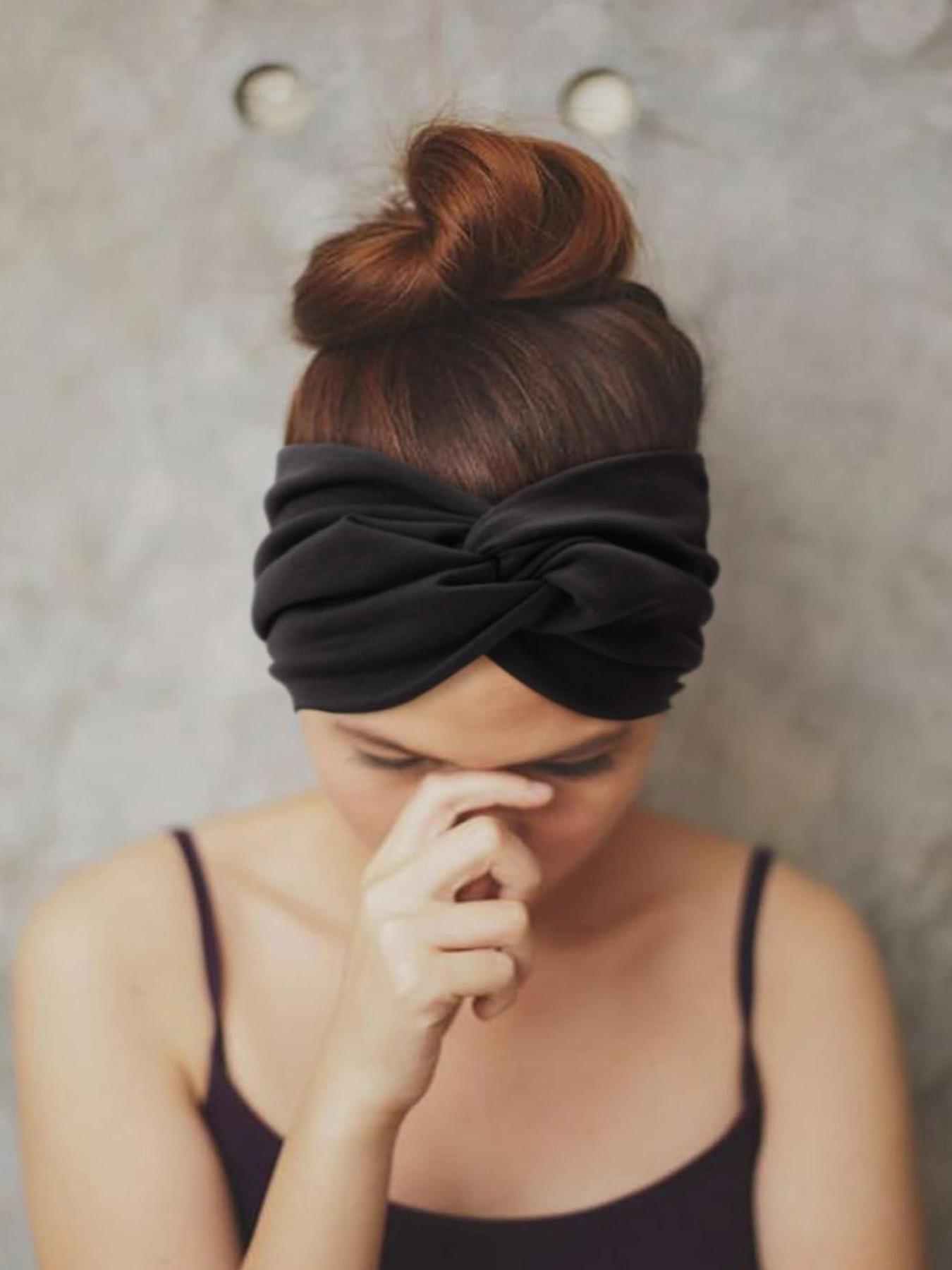 Solid Color Wide Hair Band, Boho Style Hair Accessories for Women & Girls, Minimalist Headwear Suitable for Thick Hair, Headbands Women