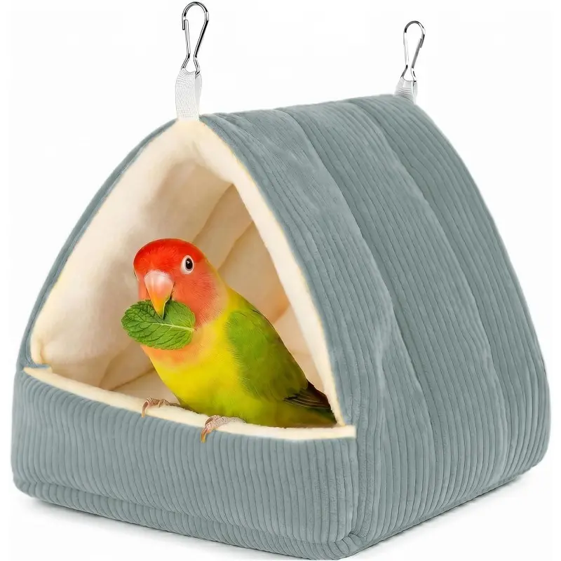 Small Winter Warm Plush Bird Nest Bed for Cage, Soft Hanging Bird Hammock Hideaway Hut for Budgies,Cockatiels,Parakeets,Small Medium Birds and Guinea Pig,Washable Bird Bed, Bird Houses
