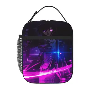 Code Geass Insulated Lunch Bag Reusable Nylon Handbag with Zipper Insulated Code Geass Lunch Box Bag and Code Geass Lunch Tote Ideal Gift for Office Work Picnic and Travel