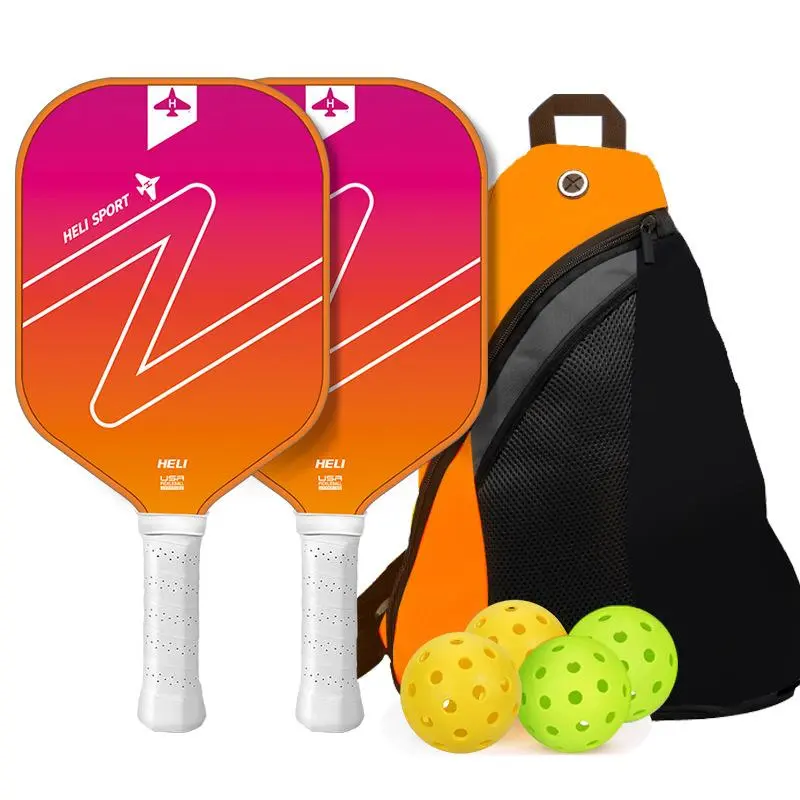 T700 Carbon Fiber Pickleball Paddle Complete Set Lightweight Kids Youth Pickleball Rackets Full Game Kit for Children Beginners Training Play