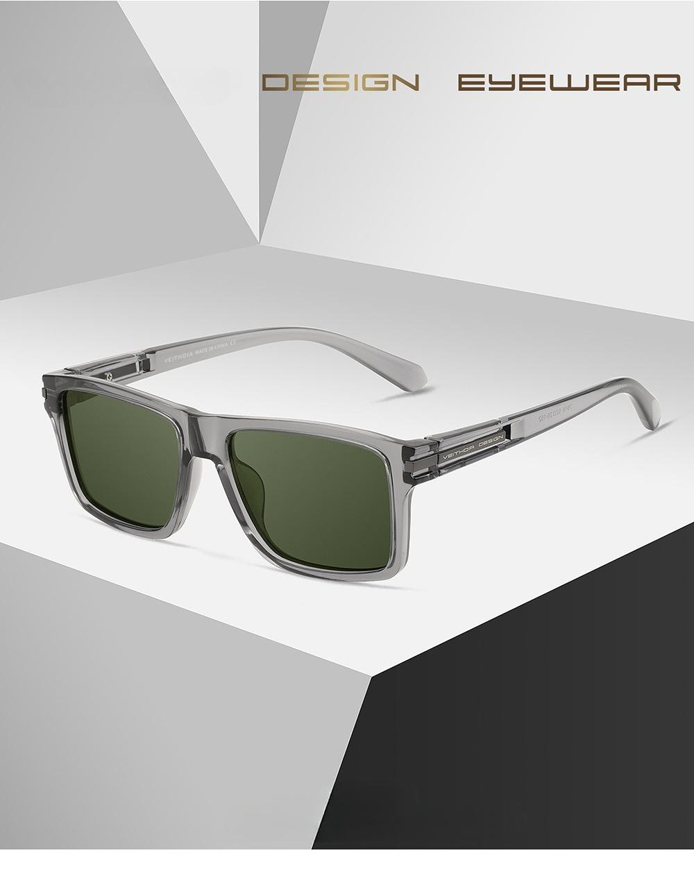 2026 new glasses polarized light color-changing square fashion sunglasses sun protection UV protection plastic sunglasses new 7918