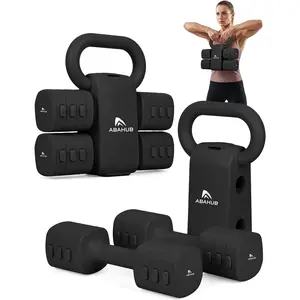 Abahub Adjustable Dumbbell Set, 4 in 1 Free Weights Dumbbells Set for Women with Fast Adjustment for Home Gym & Outdoor Exercise Training