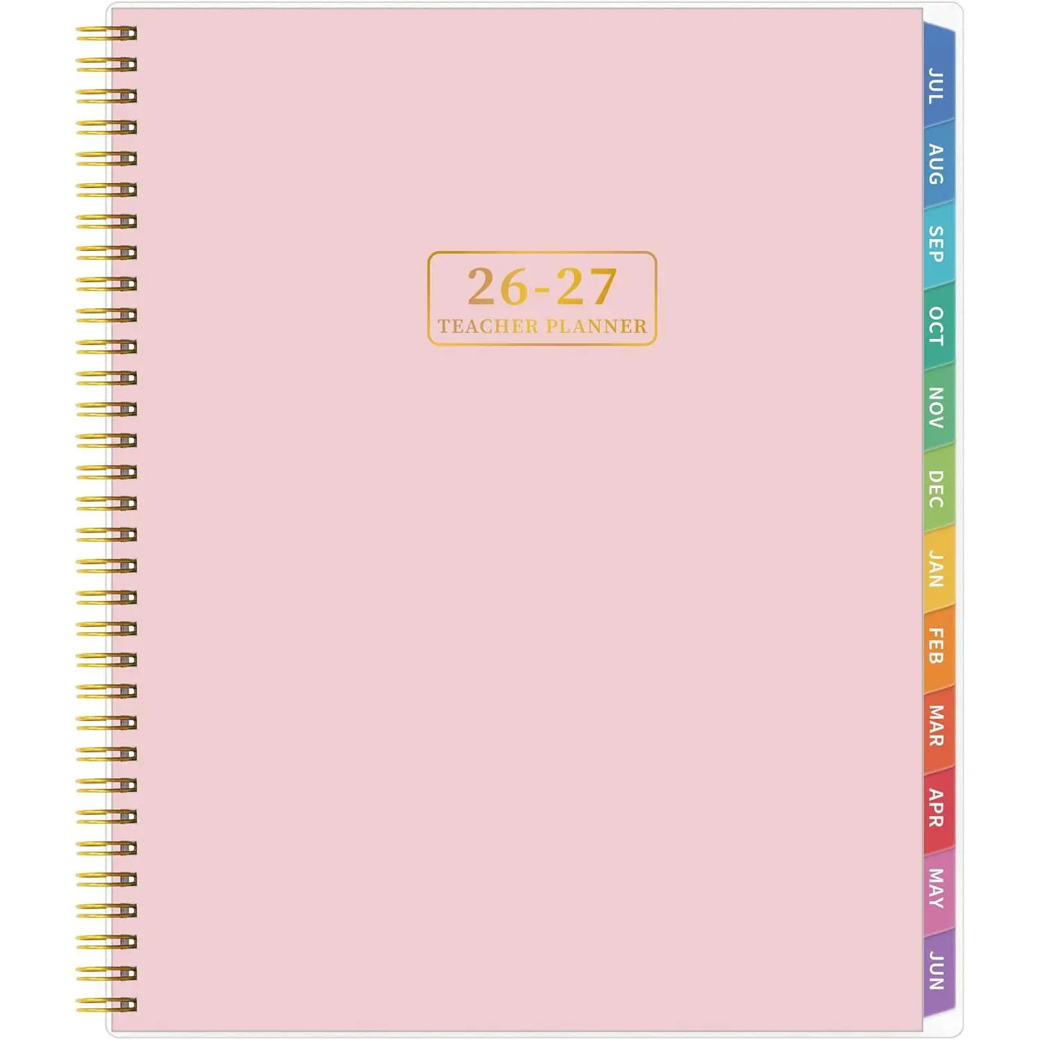 Teacher Planner 2026-2027, Teacher Planner for Academic Year, July 2026 - June 2027, Lesson Planner 2026-2027, Homeschool Plan Book, 8.5’’ x 11’’ with Tabs &Pocket, Flexible Cover, School Calendar,