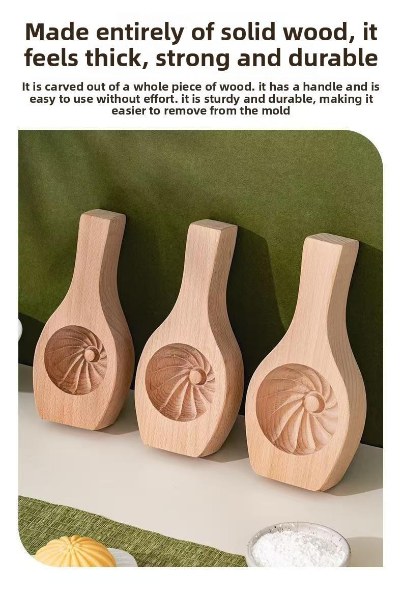 Wooden molds for making steamed buns, fancy steamed bread, pastries, mooncakes, and xiaolongbao (soup dumplings), large size, for home use.