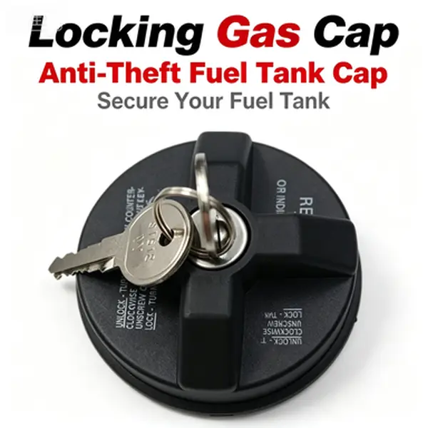 Automotive universal anti‑theft gas cap safety fuel tank cover replacement part guards against fuel stealing avoids fuel leakage and weird gasoline odors sturdy accessory for vehicle routine repair